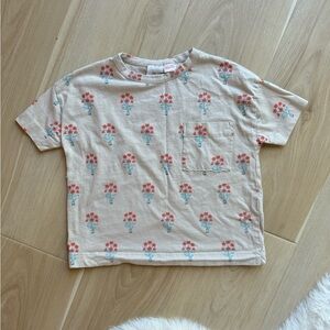 Toddler floral Zara tee - boxy oversized fit